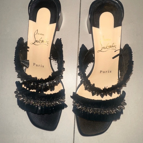 Christian Louboutin Shoes - Christian Louboutin Black Heels with Embellishments
